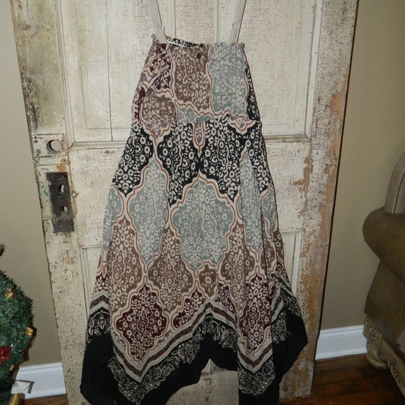 SOFT SURROUNDINGS Boho Beach Dress Handkerchief Style Size M (Y-17) - Picture 5 of 5